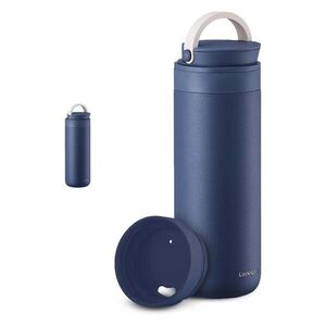 LOCKNLOCK Nerezová termoska s uchem LOCK Metro 475ml modrá obraz