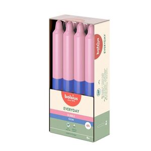 Bolsius SVÍČKA KÓNICKÁ VONNÁ BUBBLE GUM 180X21MM, 8KS obraz