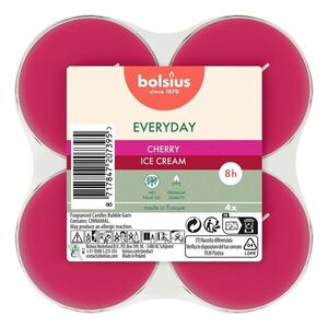 Bolsius SVÍČKY ČAJOVÉ MAXI CHERRY ICE CREAM, SADA 4KS obraz