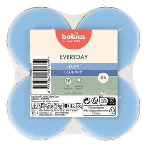 Bolsius SVÍČKY ČAJOVÉ MAXI HAPPY LAUNDRY, SADA 4KS obraz