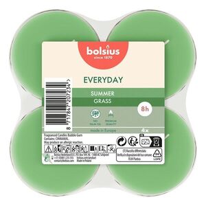 Bolsius SVÍČKY ČAJOVÉ MAXI SUMMER GRASS, SADA 4KS obraz