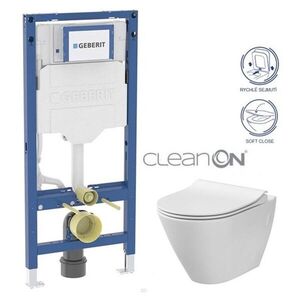 GEBERIT Duofix bez tlačítka + WC CERSANIT CLEANON CITY 111.300.00.6 CI1 obraz