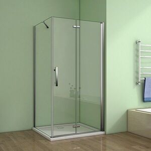 H K Obdélníkový sprchový kout MELODY B8 110x80 se zalamovacími dveřmi včetně sprchové vaničky z litého mramoru SE-MELODYB811080/SE-THOR-11080 obraz