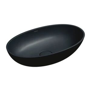 OMNIRES SHELL M+ umyvadlo na desku, 60 x 35 cm, černá láva SHELLUNBLV obraz