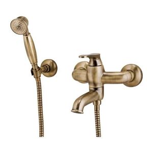 OMNIRES ART DECO vanová baterie se sprchovou soupravou, bronz kartáčovaná AD5131BR obraz