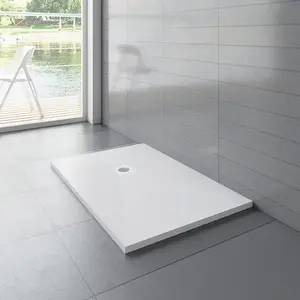 H K WHITE STAR sprchová vanička z litého mramoru, obdélník, 100x90x3 SE-WHITESTAR10090SET obraz