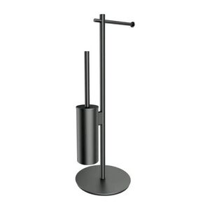 OMNIRES MODERN PROJECT volně stojící držák na toaletní papír a kartáč, grafit MP60810GR obraz