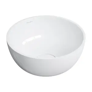 OMNIRES SHELL M+ umyvadlo na desku, O35 cm, bílá lesk SHELL350UNBP obraz