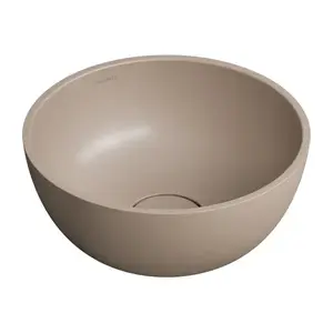 OMNIRES SHELL M+ umyvadlo na desku, O35 cm, béžová mat SHELL350UNDB obraz