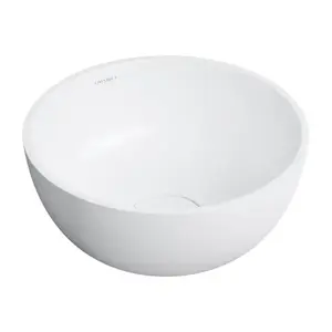 OMNIRES SHELL M+ umyvadlo na desku, O35 cm, bílá mat SHELL350UNBM obraz