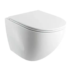 OMNIRES OTTAWA COMFORT Závěsná mísa SILENT POWER™ sedátko SOFT, 54 x 37 cm, bílé lesk OTTAWACSPMWBP obraz