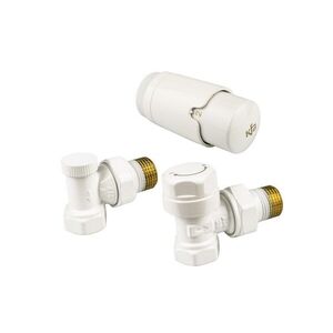 KFA Sada termostatická radiátorová, úhlová Komfort Pro, bílá 757-130-44-BL obraz