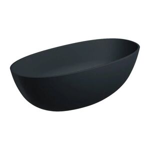 OMNIRES SHELL M+ volně stojící vana, 160 x 75 cm, s odpadem, černá láva SHELLWWBLV obraz