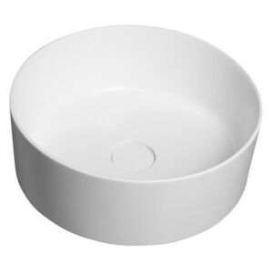 SAPHO THIN umyvadlo na desku, Rockstone, Ø 38 cm, bílá mat WN548 obraz