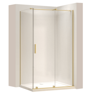 REA/S Sprchová kabina Montana Gold Brush 110x80 KPL-K2513 obraz