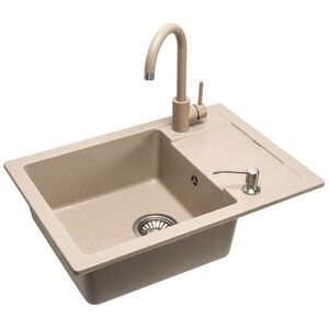 REA Granitový dřez Nils Beige set 5v1 ZLE-00102 obraz