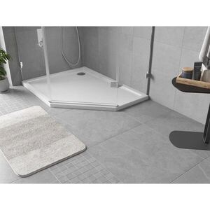 MEXEN Flow pětiboká sprchová vanička slim levá 100 x 80, bílá lesk 46P108010L obraz