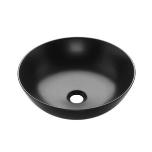 INVENA Umyvadlo na desku DOKOS 39, 5 cm, černá pololesk CE-19-005-C obraz