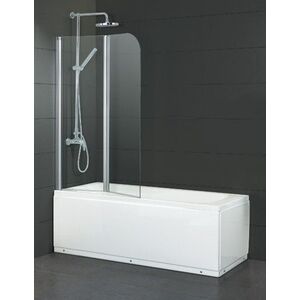 OLSEN SPA Vanová zástěna ALVOR Barva rámu Chrom/Leštěný hliník (ALU), Rozměr A 100, Směr zavírání Univerzální Levé / Pravé, Výplň Čiré bezpečnostní sklo 5 mm BCALVO10CC obraz