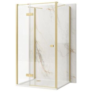 REA/S Sprchový kout Atlas 120x90 Brush Gold vlevo KPL-K4876 obraz