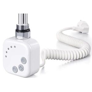 HOPA Topná tyč BURGH s termostatem a časovačem Barva topné tyče Bílá, Typ připojení Kroucený kabel, Výkon topné tyče 500 W RDOHT250006 obraz