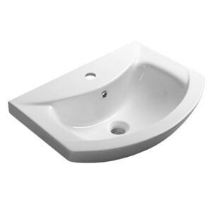 AQUALINE ZERO keramické umyvadlo nábytkové 55x43, 5cm, bílá 6055 obraz