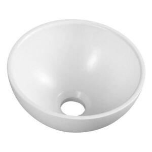 SAPHO MINOR umývátko na desku, litý mramor, Ø 26cm, bílá MR260 obraz