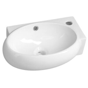 SAPHO RIBERA keramické umývátko rohové 43x28, 5cm, otvor pro baterii vpravo, bílá AR497 obraz