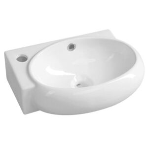 SAPHO RIBERA keramické umývátko rohové 43x28, 5cm, otvor pro baterii vlevo, bílá AR498 obraz