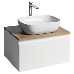 AQUALINE ALTAIR skříňka s deskou 62, 5 cm, bílá/dub emporio AI267-02 obraz