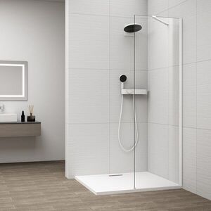 POLYSAN ESCA WHITE MATT jednodílná sprchová zástěna k instalaci ke stěně, sklo čiré, 500 ES1050-03 obraz