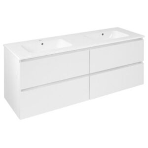 SAPHO EZARA dvojumyvadlová skříňka 140x55x46cm, bílá lesk EZ141-3030 obraz