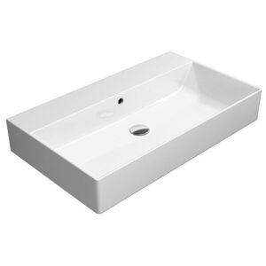 GSI KUBE X keramické umyvadlo 80x47cm, bez otvoru, bílá ExtraGlaze 9422011 obraz