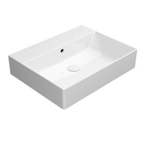 GSI KUBE X keramické umyvadlo 60x47cm, bez otvoru, bílá ExtraGlaze 9431011 obraz