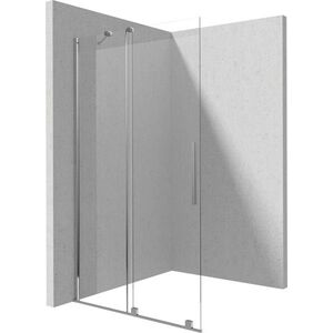 DEANTE Sprchová stěna Prizma chrom, walk-in, 140 cm posuvná KTJ_034R obraz