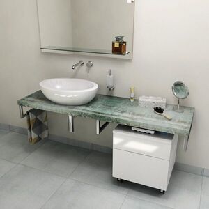 SAPHO AVICE deska pod umyvadlo 120x50cm, tl.5cm, aquamarine AV126 obraz