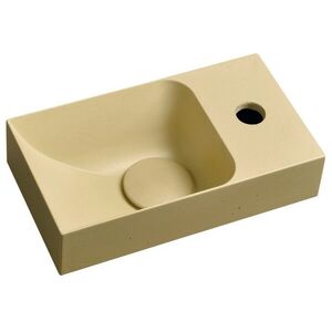 SAPHO PICCOLINO betonové umývátko 30, 8x17cm, baterie vpravo, žlutá mat PK30522 obraz