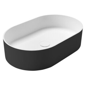 SAPHO THIN umyvadlo na desku, Rockstone, 55x35cm, bílá mat/carina WN205-41 obraz