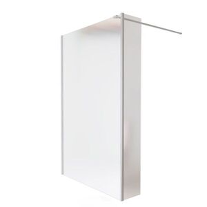 BESCO Walk-in sprchový kout AVEO CHROM s možností pevné boční stěny Barva rámu Chrom/Leštěný hliník (ALU), Pevná stěna 30 Rozměr A 140, Rozměr C 195, Výplň Čiré bezpečnostní sklo 8 mm BCAVEO140+BCAVEO30 obraz