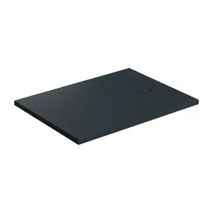 OMNIRES Sprchová vanička AQUAROCK kompozit, protiskluzová, obdélníková 80 x 120 cm, černá láva AQUAROCK80-120BLV obraz