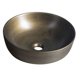 SAPHO PRIORI keramické umyvadlo na desku, Ø 41, 5cm, bronz PI032 obraz