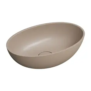 OMNIRES SHELL M+ umyvadlo na desku, 50 x 32 cm, béžová mat SHELL500UNDB obraz