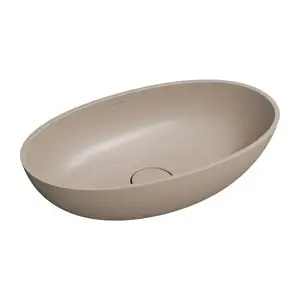 OMNIRES SHELL M+ umyvadlo na desku, 60 x 35 cm, béžová mat SHELLUNDB obraz