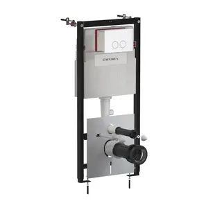 OMNIRES Sada: StrongFrame, zabudovací rám s ECO splachovačem + minimal tlačítko spláchnutí, matná bílá STFWCECO1M-RWM obraz