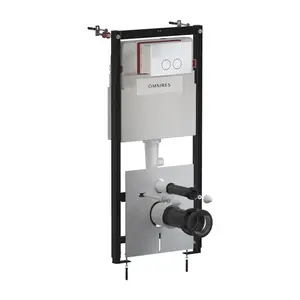 OMNIRES SET: STRONGFRAME Rám do podomítkové instalace s ECO splachováním + MINIMAL splachovací tlačítko, lesklý chrom STFWCECO1M-RCR obraz