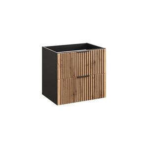 COMAD Skříňka pod umyvadlo 80cm, 2 šuplíky XILO BLACK WOTAN 5907611656419 obraz