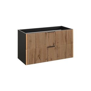 COMAD Skříňka pod umyvadlo 100cm, 2 šuplíky XILO BLACK WOTAN 5907611656440 obraz