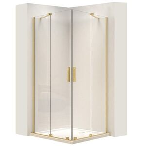 REA Sprchová kabina Montana Double Gold Brush 80x80 REA-K6695 obraz