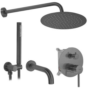 REA Podomítková vana-sprchová sada Lungo Titan + BOX REA-P6380 obraz