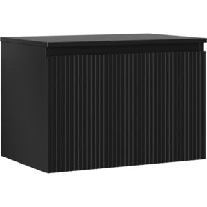 MEXEN/S Rivel koupelnová skříňka pod umyvadlo 70 cm s deskou, 1 šuplík, reliéf , černá mat 91A20-07047-1-BFC71 obraz